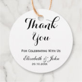 Étiquettes Cadeau Merci Mariage rustique (Dos)