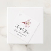 Étiquettes Cadeau Merci Mariage Sakura Pink Cherry (En situation)