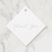 Étiquettes Cadeau Merci Mariage simple à script bleu foncé (Devant)