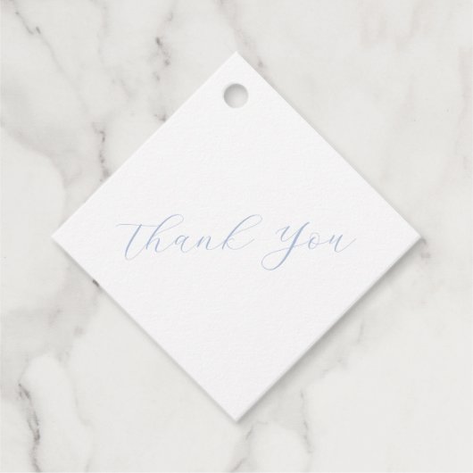 Étiquettes Cadeau Merci Mariage simple à script bleu foncé (Devant)