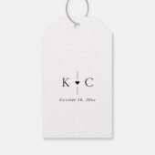 Étiquettes-cadeau Merci Mariage simple romantique Favoriser les étiq (Dos)