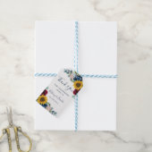 Étiquettes-cadeau Merci Mariage végétal de tournesol (Avec de laficelle)