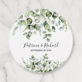 Étiquettes Cadeau Merci Mariage verdoyant (Dos)