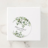 Étiquettes Cadeau Merci Mariage verdoyant (En situation)