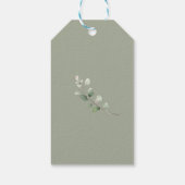 Étiquettes-cadeau Merci Mariage vert Eucalyptus Sage (Dos)