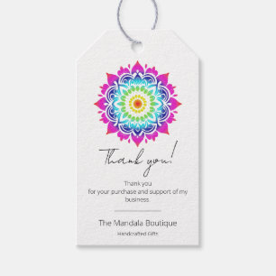 Étiquettes-cadeau Merci métaphysique holistique de Mandala Esotériqu
