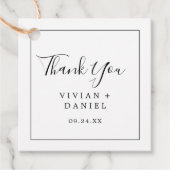 Étiquettes Cadeau Merci minimaliste (Devant)