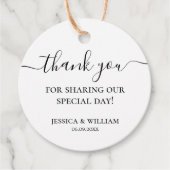 Étiquettes Cadeau Merci minimaliste (Devant)