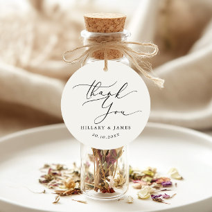 Étiquettes Cadeau Merci minimaliste moderne Mariage