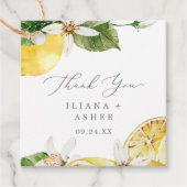 Étiquettes Cadeau Merci moderne de jardin de citron (Devant)
