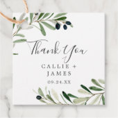 Étiquettes Cadeau Merci moderne de la Branche d'olive (Devant)