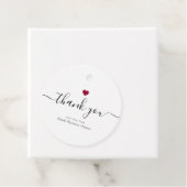Étiquettes Cadeau Merci moderne Script Red Heart Petite entreprise (En situation)