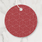 Étiquettes Cadeau Merci moderne Script rouge (Dos)