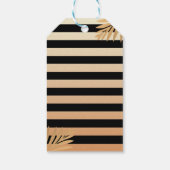 Étiquettes-cadeau Merci moderne Tropical Black Gold (Dos)