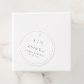 Étiquettes Cadeau Merci Monogramme simple (En situation)