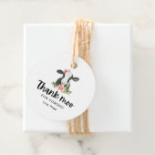 Étiquettes Cadeau Merci Moo De Venir Fille Vache Anniversaire Merci (En situation)