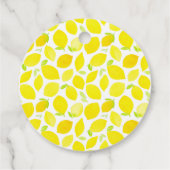 Étiquettes Cadeau Merci Motif citron jaune aquarelle (Dos)