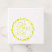 Étiquettes Cadeau Merci Motif citron jaune aquarelle (En situation)