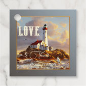 Étiquettes Cadeau Merci  nautique phare Mariage (Devant)