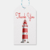 Étiquettes-cadeau Merci nautique Phare Mariage Plage été (Dos)