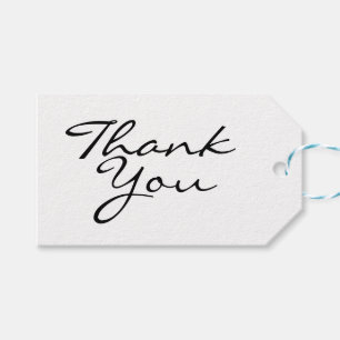 Étiquettes-cadeau Merci Noir Et Blanc Moderne