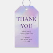 Étiquettes-cadeau Merci Nuage 9 Pastel Gradient Fête des mariées Fa (Dos)