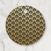 Étiquettes Cadeau Merci or élégant (Dos)