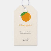 Étiquettes-cadeau Merci orange (Dos)