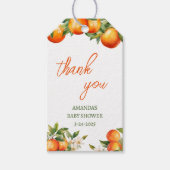 Étiquettes-cadeau Merci orange Cutie (Devant)