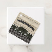 Étiquettes Cadeau Merci Ours bûcheron Plaid Baby Boy Douche (En situation)