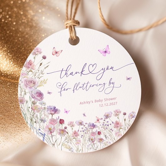 Étiquettes Cadeau Merci Papillon De Jardin Pour Flutting Par