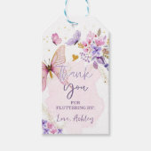 Étiquettes-cadeau Merci Papillon Fluttering Par Fille Anniversaire (Devant)