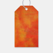 Étiquettes-cadeau Merci peinture Abstraite moderne en orange (Dos)