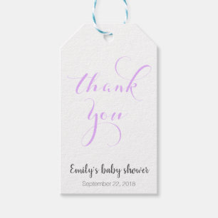 Étiquettes-cadeau Merci personnalisable pour les tags, lilas