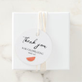 Étiquettes Cadeau Merci personnalisé (cercle) (En situation)