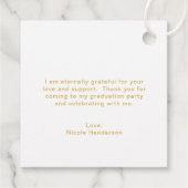 Étiquettes Cadeau Merci photo en écriture blanche (Dos)