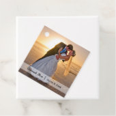 Étiquettes Cadeau Merci photo mariage (En situation)