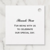 Étiquettes Cadeau Merci photo mariage (Dos)