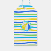 Étiquettes-cadeau Merci Piscine été fête d'anniversaire Vert bleu (Dos)