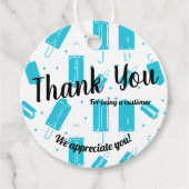 Étiquettes Cadeau Merci - Popsicles bleus (Devant)