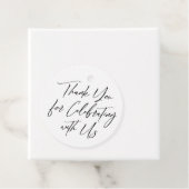 Étiquettes Cadeau Merci pour célébrer avec nous Simple Élégant (En situation)