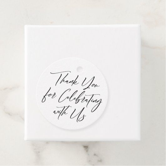 Étiquettes Cadeau Merci pour célébrer avec nous Simple Élégant (En situation)