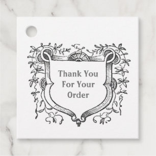Étiquettes Cadeau Merci Pour Commander Appréciation Du Bouclier Vint