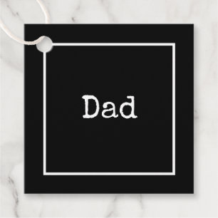 Étiquettes Cadeau Merci pour être mon père Fête des pères noir/blanc