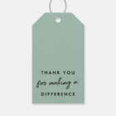 Étiquettes-cadeau Merci pour faire une différence (Devant)