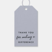 Étiquettes-cadeau Merci pour faire une différence (Devant)