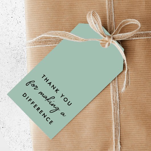 Étiquettes-cadeau Merci pour faire une différence