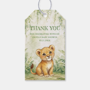 Étiquettes-cadeau Merci pour la Baby Shower Thème Jungle Tropicale S