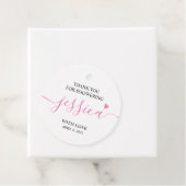 Étiquettes Cadeau Merci pour la douche Bébé Fille Baby Shower (En situation)