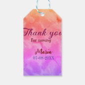 Étiquettes-cadeau Merci pour la fête d'anniversaire à venir ajouter  (Dos)